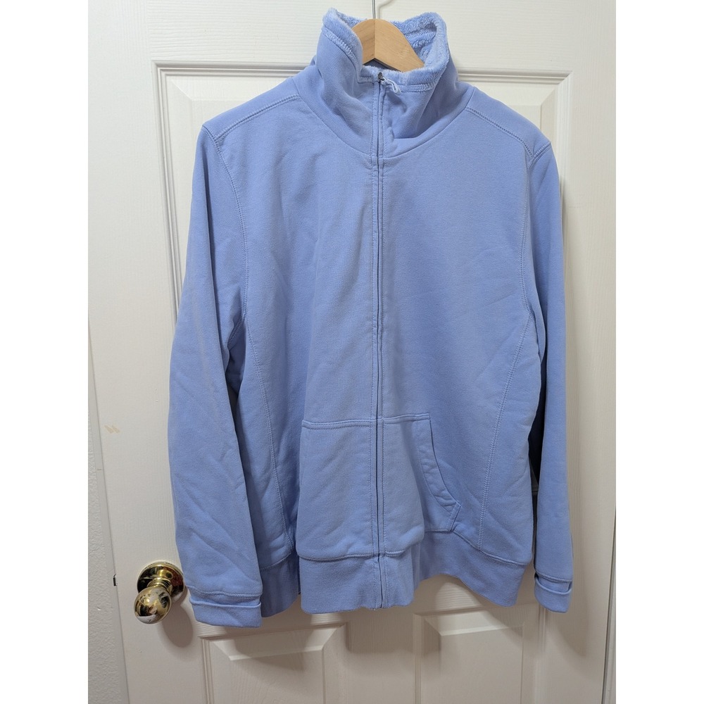 Vintage LL Bean Full Zip Fleece Lined Jacket XL Cotton Granola Gorpcore 24x27